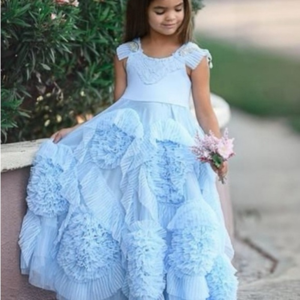 COPY - DOLLCAKE BEST WISHES FROCK IN BLUE